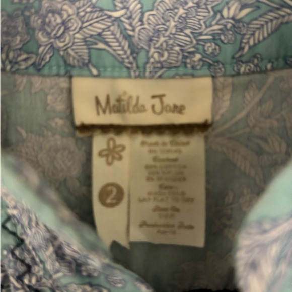 Matilda Jane - Size 2 Secret Fields Tidal Toile Shirtdress Dress - Picture 4 of 4